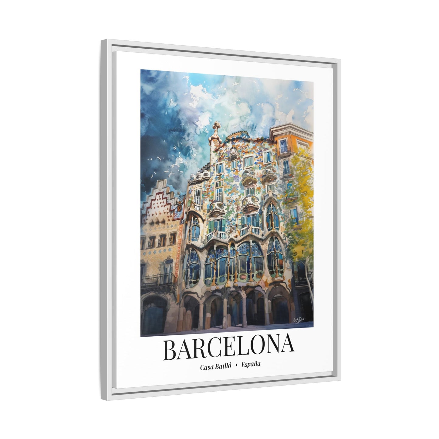 Barcelona Fine Art Print – Cruise Port Memory, Casa Batlló Canvas, Spain Travel Decor