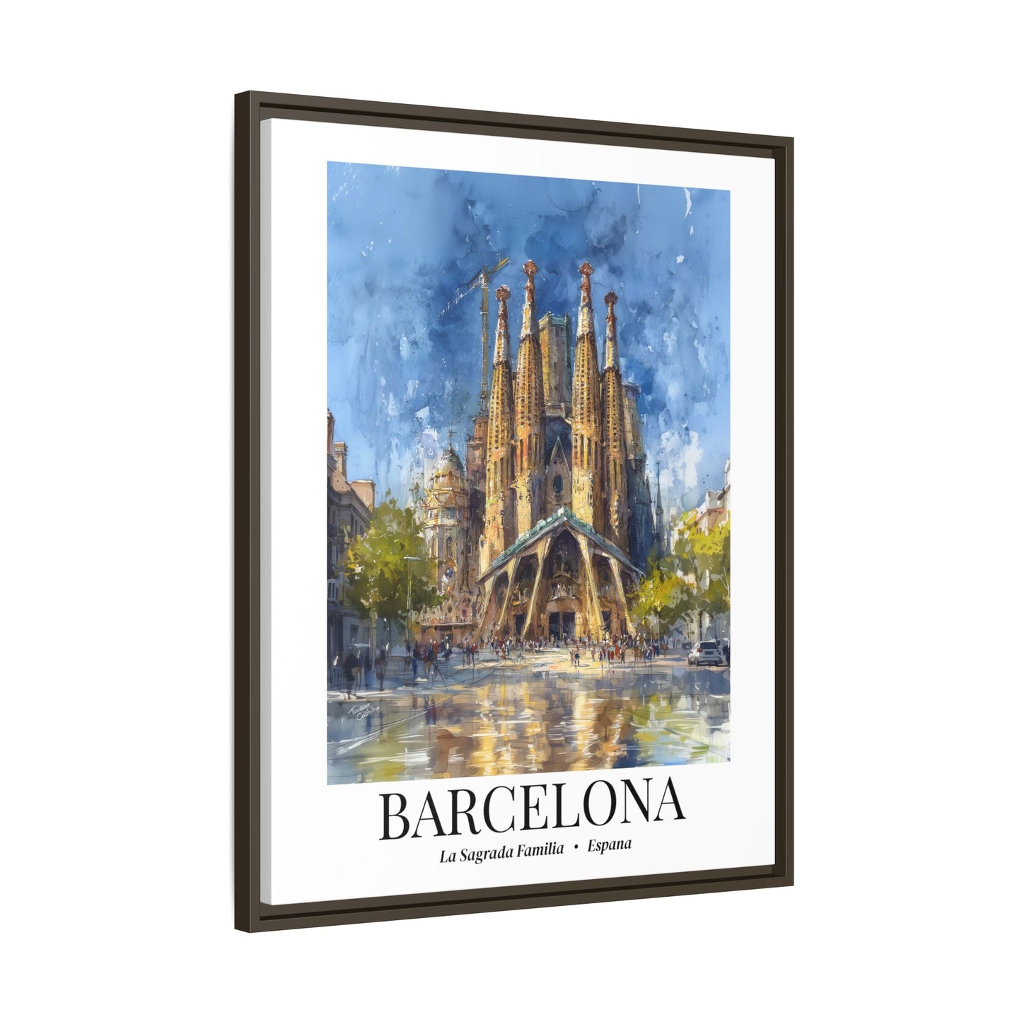 Barcelona Fine Art Print – Cruise Port Memory, Sagrada Família Cathedral Canvas Wall Art, Spain Travel Decor