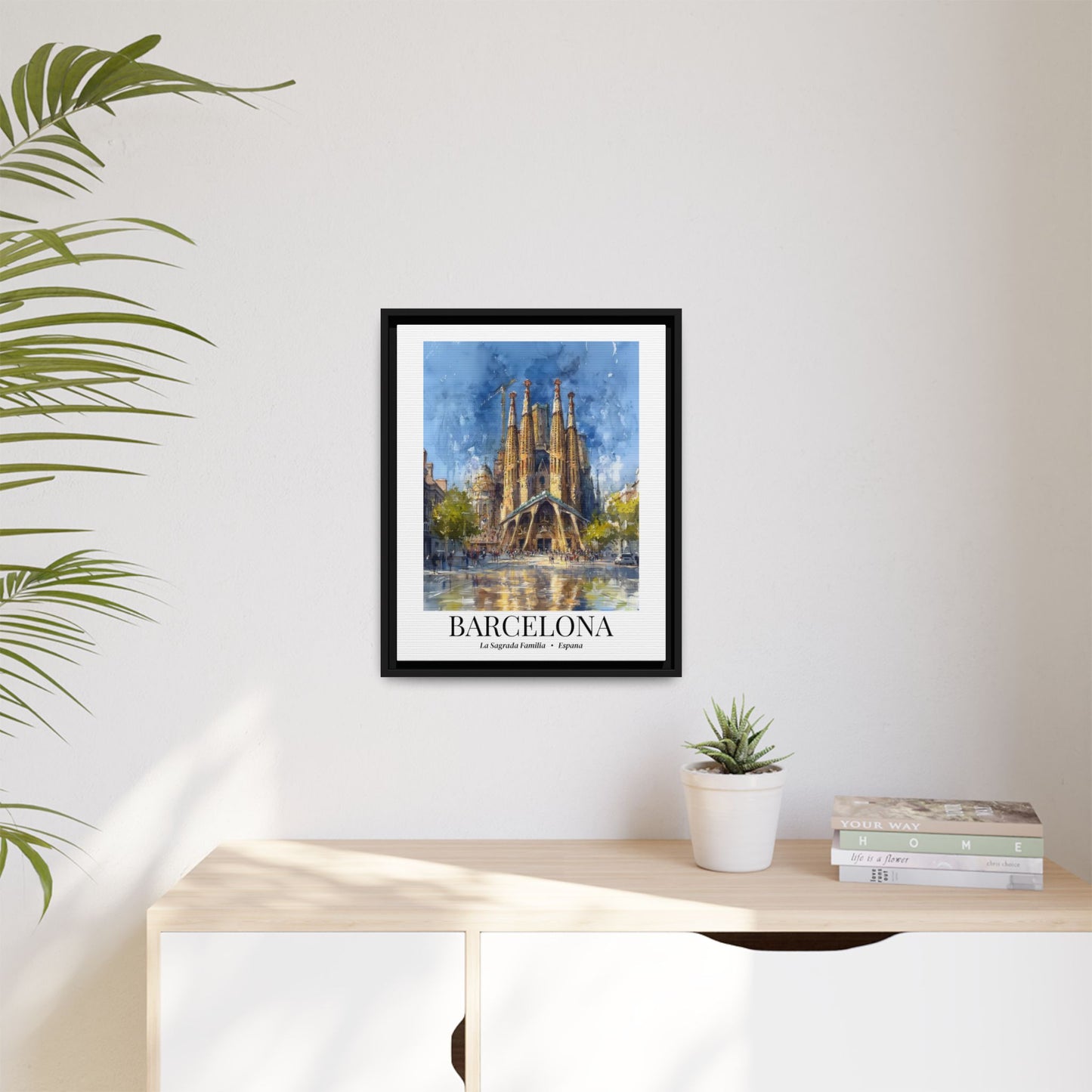 Barcelona Fine Art Print – Cruise Port Memory, Sagrada Família Cathedral Canvas Wall Art, Spain Travel Decor
