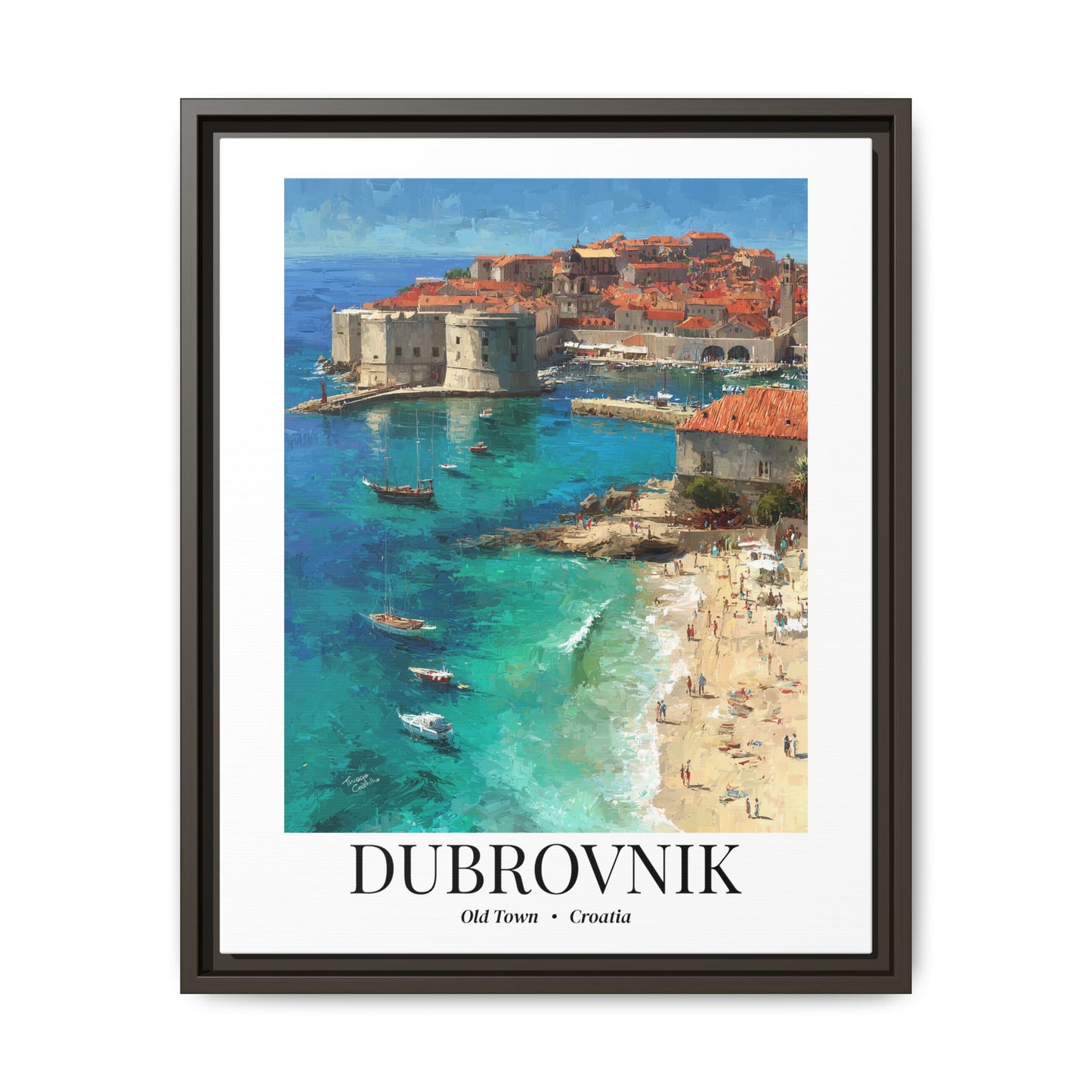 Dubrovnik Fine Art Print – Old Town Croatia Print, Cruise Port Memory, Canvas Wall Art, Adriatic Coast Decor