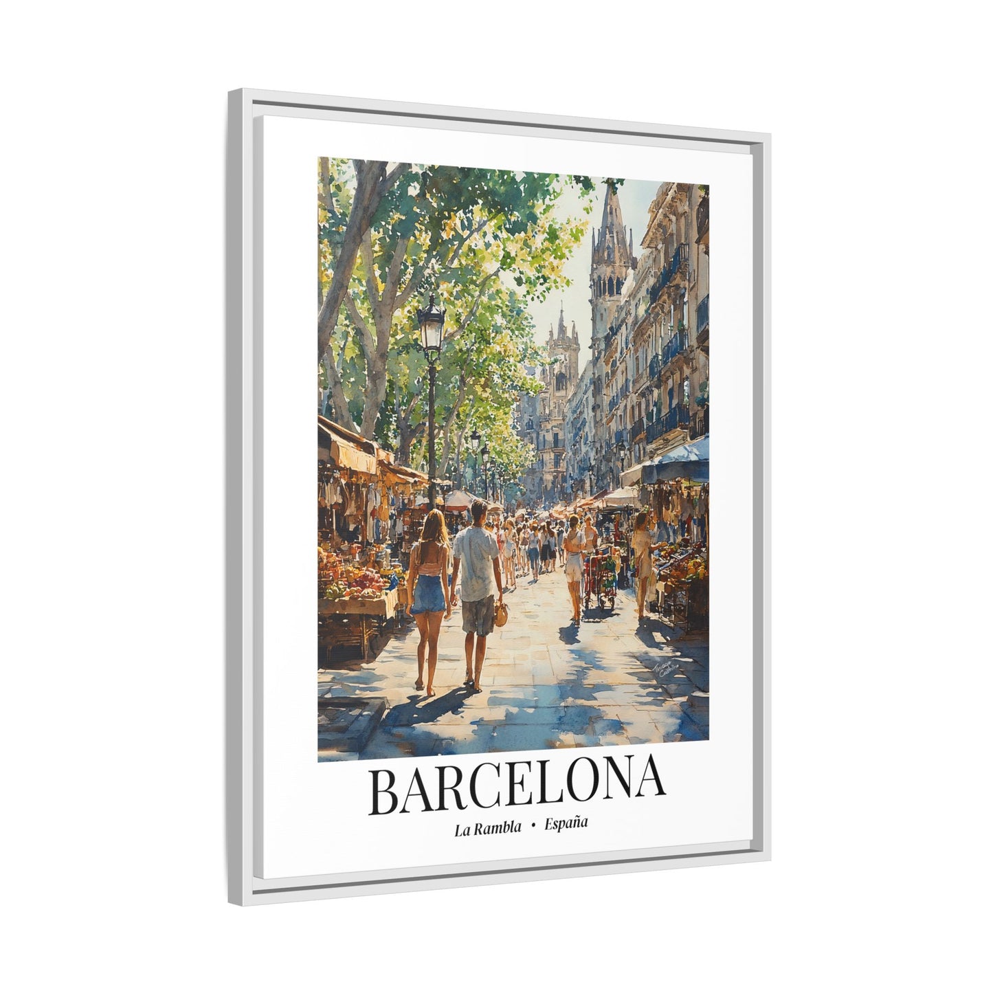 Barcelona Fine Art Print – Cruise Port Memory, Canvas of La Rambla Street, Cruise Port Memory, Spain for City Lovers