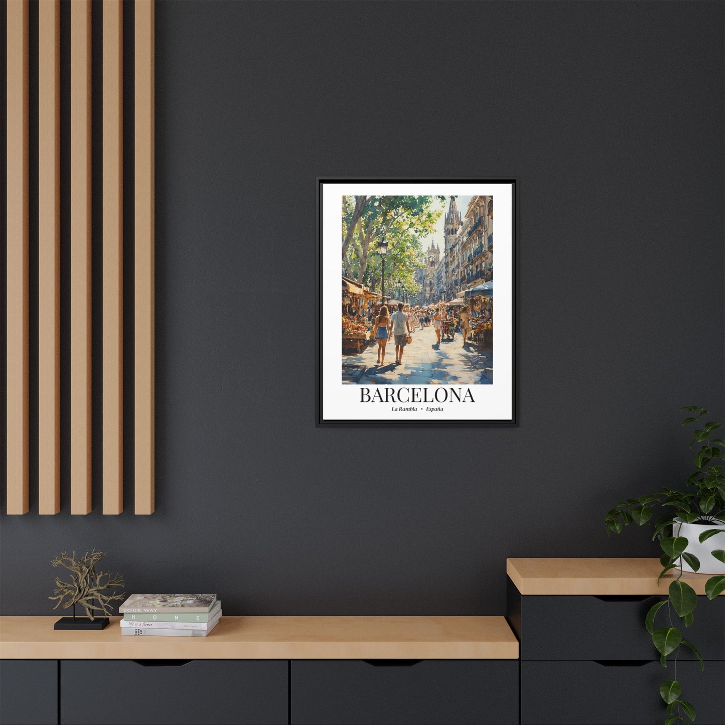 Barcelona Fine Art Print – Cruise Port Memory, Canvas of La Rambla Street, Cruise Port Memory, Spain for City Lovers