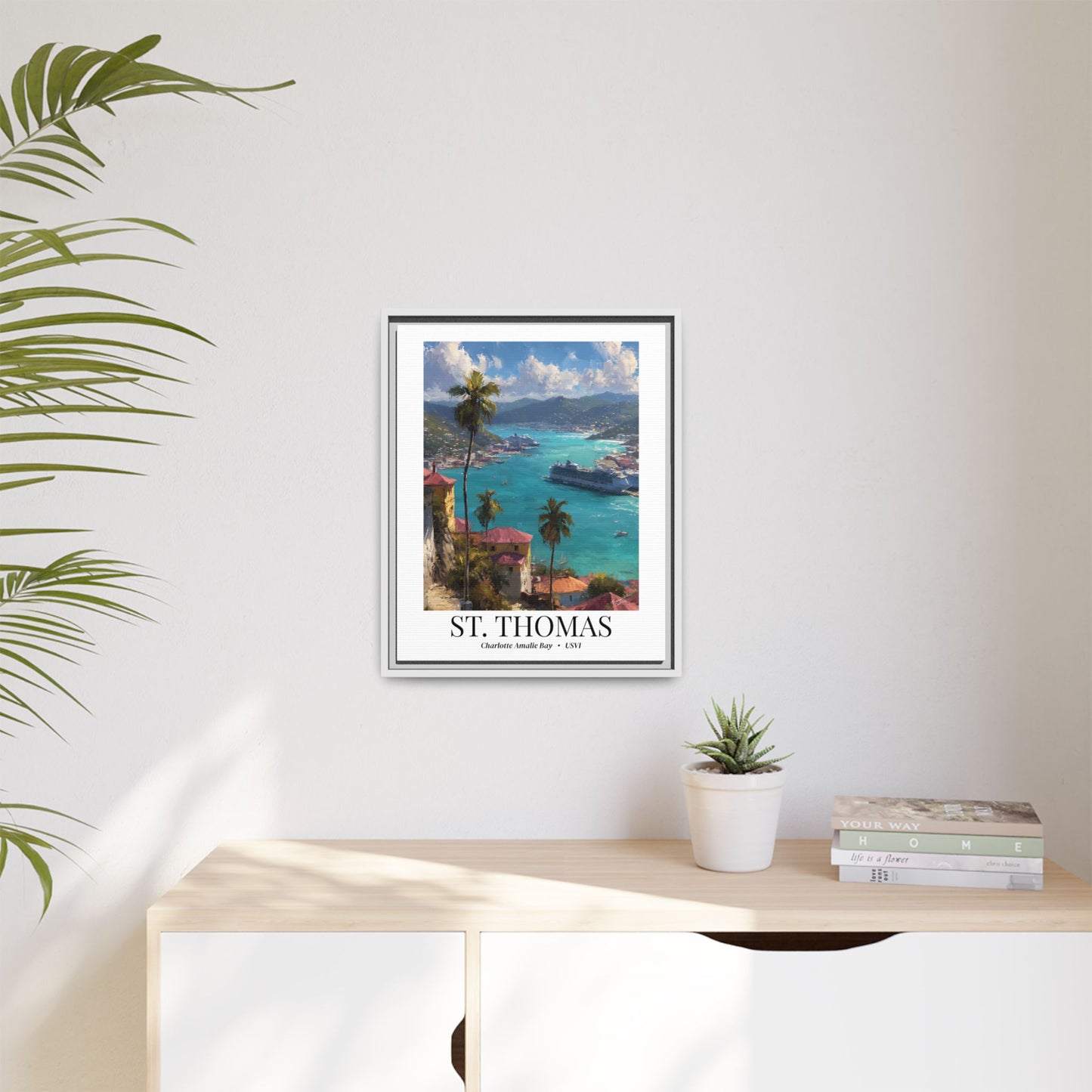 St. Thomas Fine Art Print – Charlotte Amalie Harbor Wall Art, Cruise Ship Vacation, US Virgin Islands Decor for Travelers