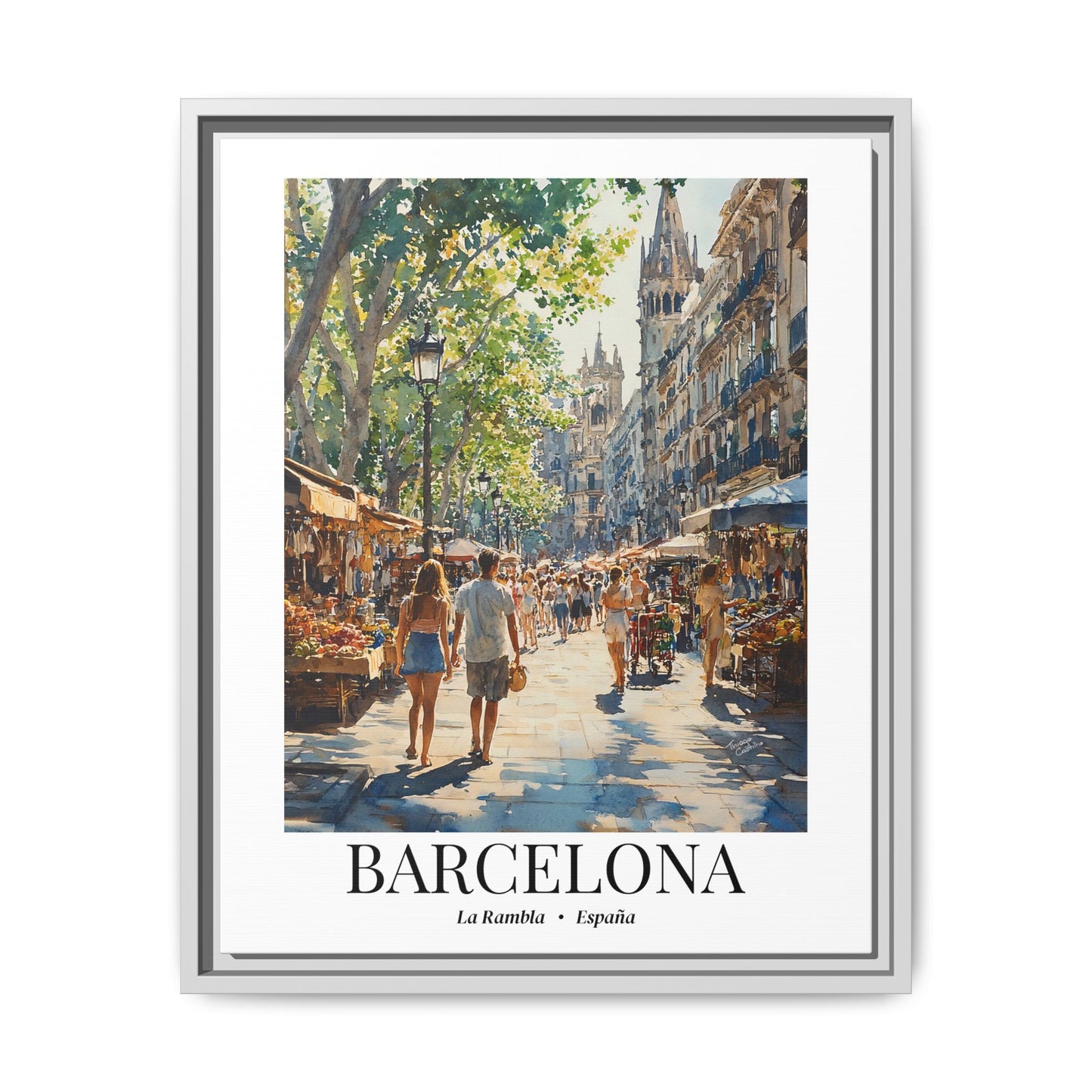 Barcelona Fine Art Print – Cruise Port Memory, Canvas of La Rambla Street, Cruise Port Memory, Spain for City Lovers