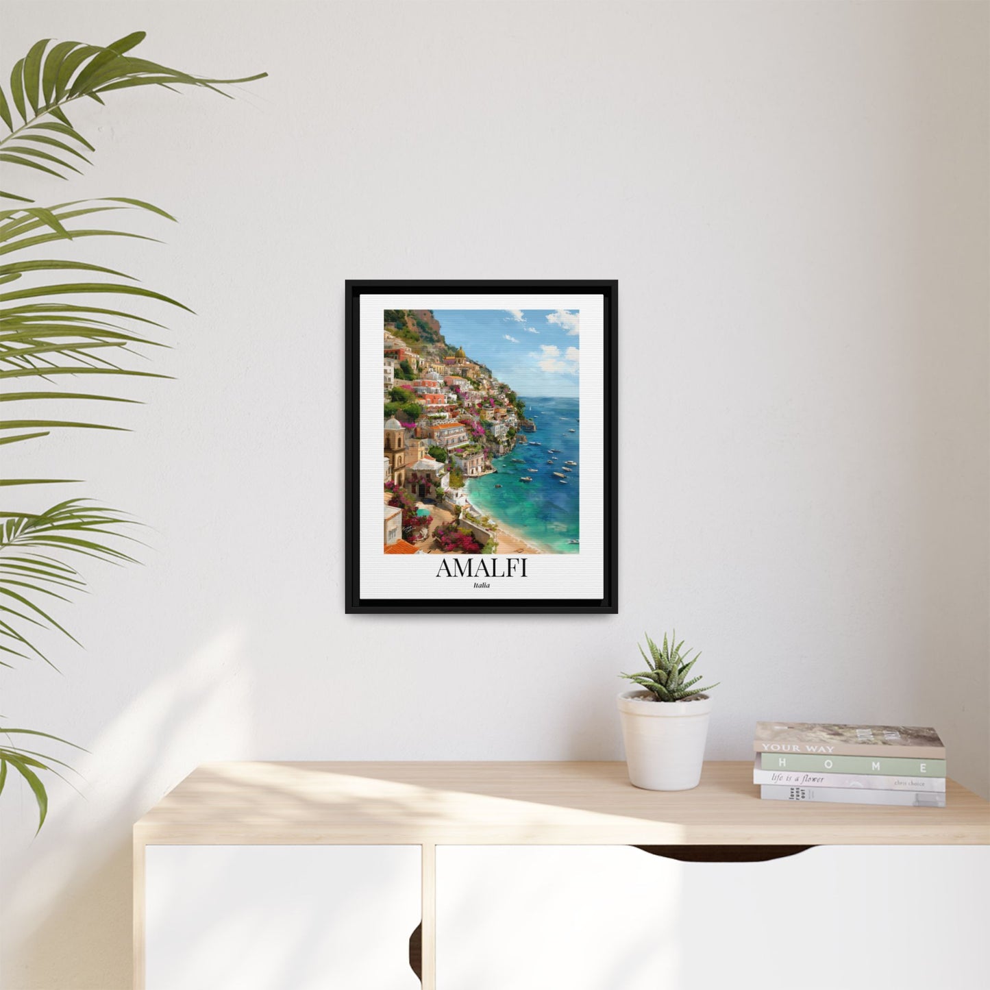 Amalfi Fine Art Print – Amalfi Coast Cliffside Town Print, Cruise Port Memory
