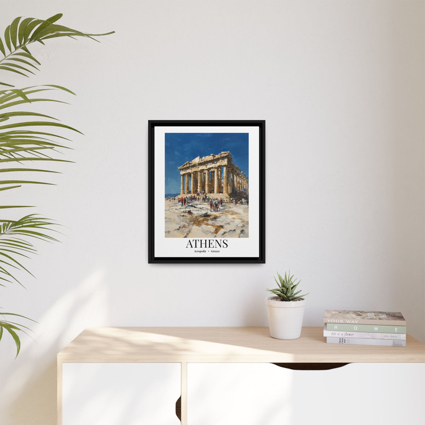Athens Fine Art Print – Cruise Port Memory, Acropolis Hill Parthenon Canvas Wall Art, Greece Travel Decor