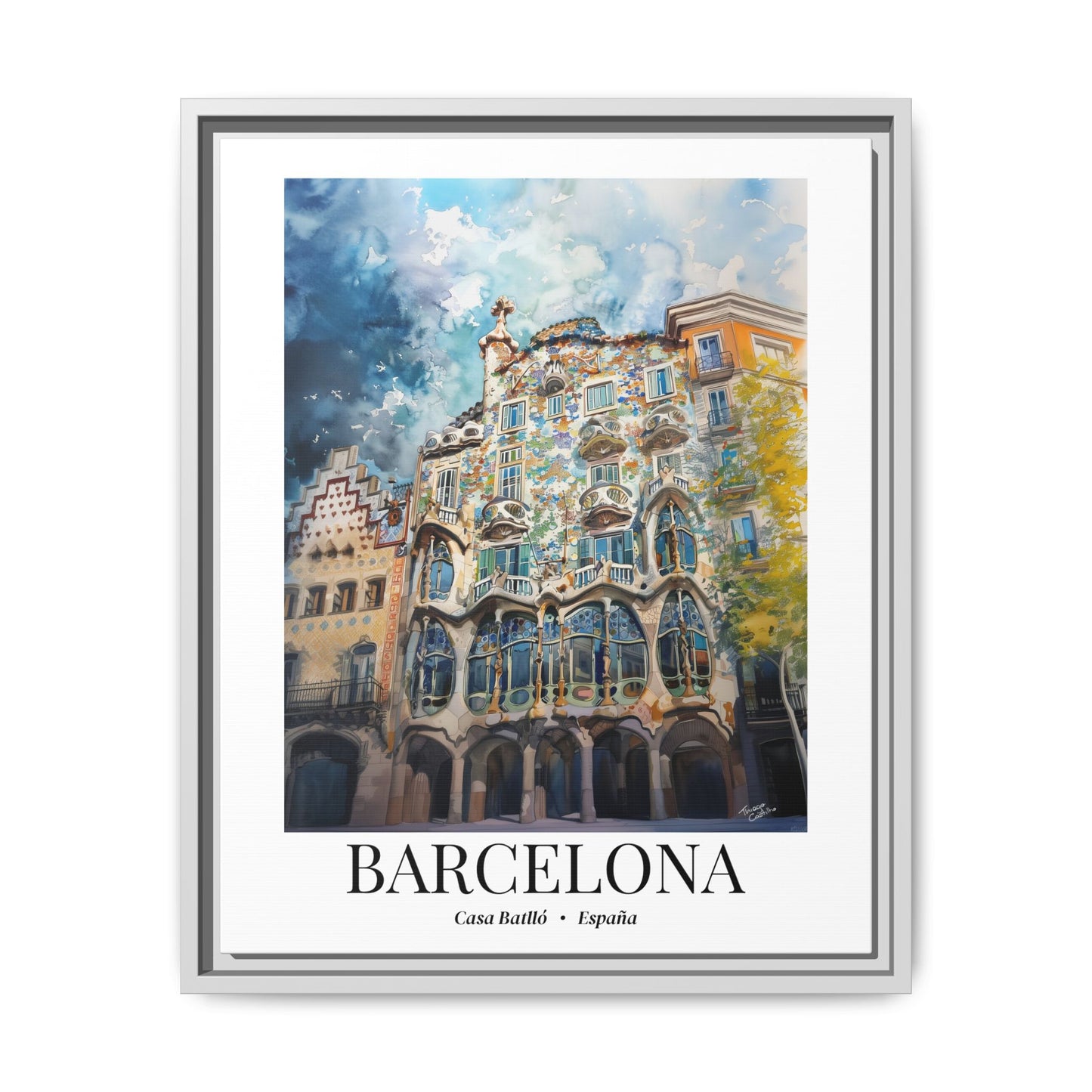 Barcelona Fine Art Print – Cruise Port Memory, Casa Batlló Canvas, Spain Travel Decor
