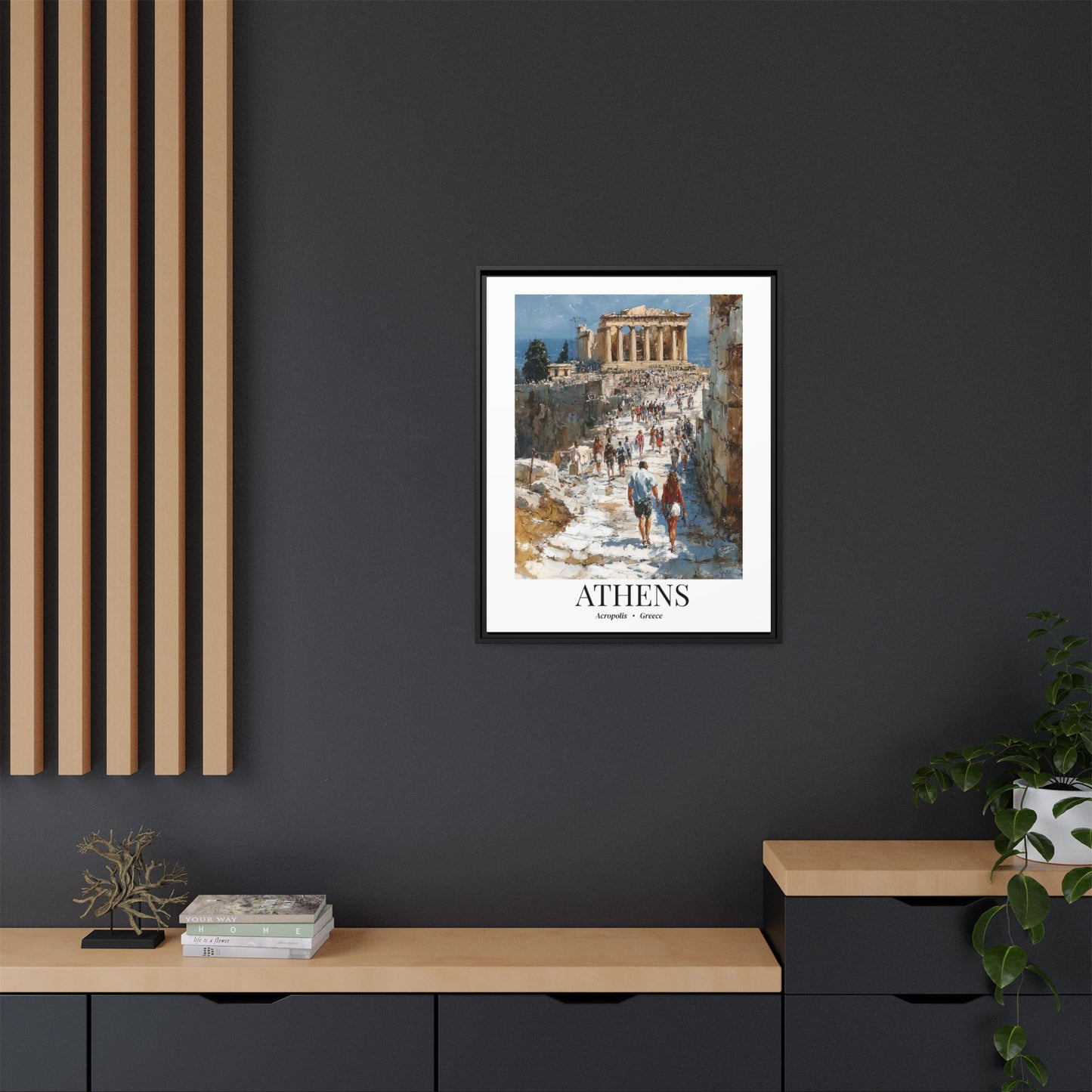 Athens Fine Art Print – Cruise Port Memory, Acropolis Hill Parthenon Canvas Wall Art, Greece Travel Decor
