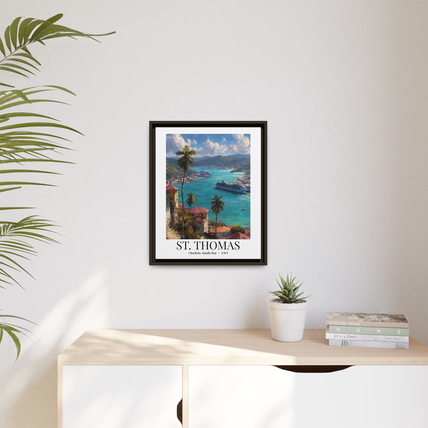 St. Thomas Fine Art Print – Charlotte Amalie Harbor Wall Art, Cruise Ship Vacation, US Virgin Islands Decor for Travelers