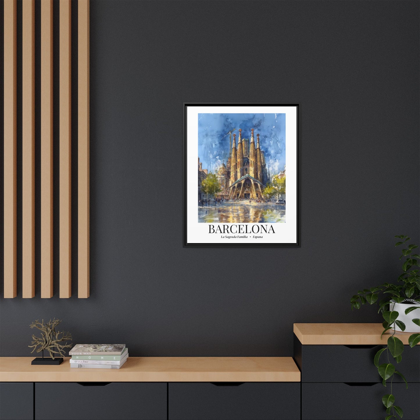 Barcelona Fine Art Print – Cruise Port Memory, Sagrada Família Cathedral Canvas Wall Art, Spain Travel Decor