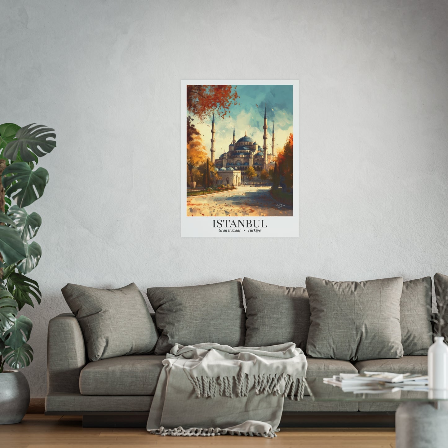 Istanbul Fine Art Print – Blue Mosque Poster, Türkiye Travel Memory, Shared Wall Decor, Cultural Souvenir