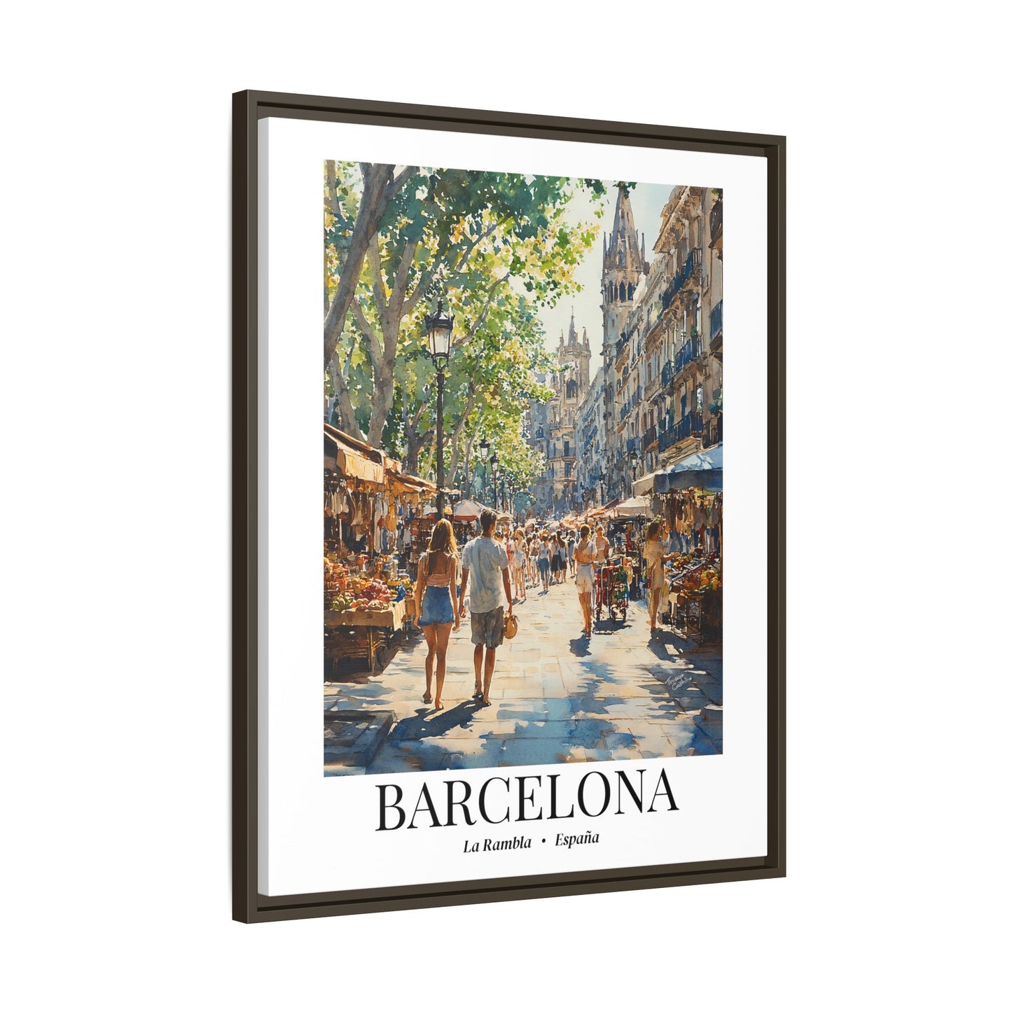 Barcelona Fine Art Print – Cruise Port Memory, Canvas of La Rambla Street, Cruise Port Memory, Spain for City Lovers