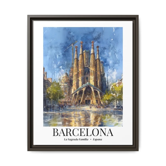Barcelona Fine Art Print – Cruise Port Memory, Sagrada Família Cathedral Canvas Wall Art, Spain Travel Decor