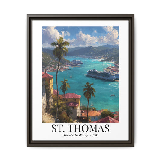 St. Thomas Fine Art Print – Charlotte Amalie Harbor Wall Art, Cruise Ship Vacation, US Virgin Islands Decor for Travelers