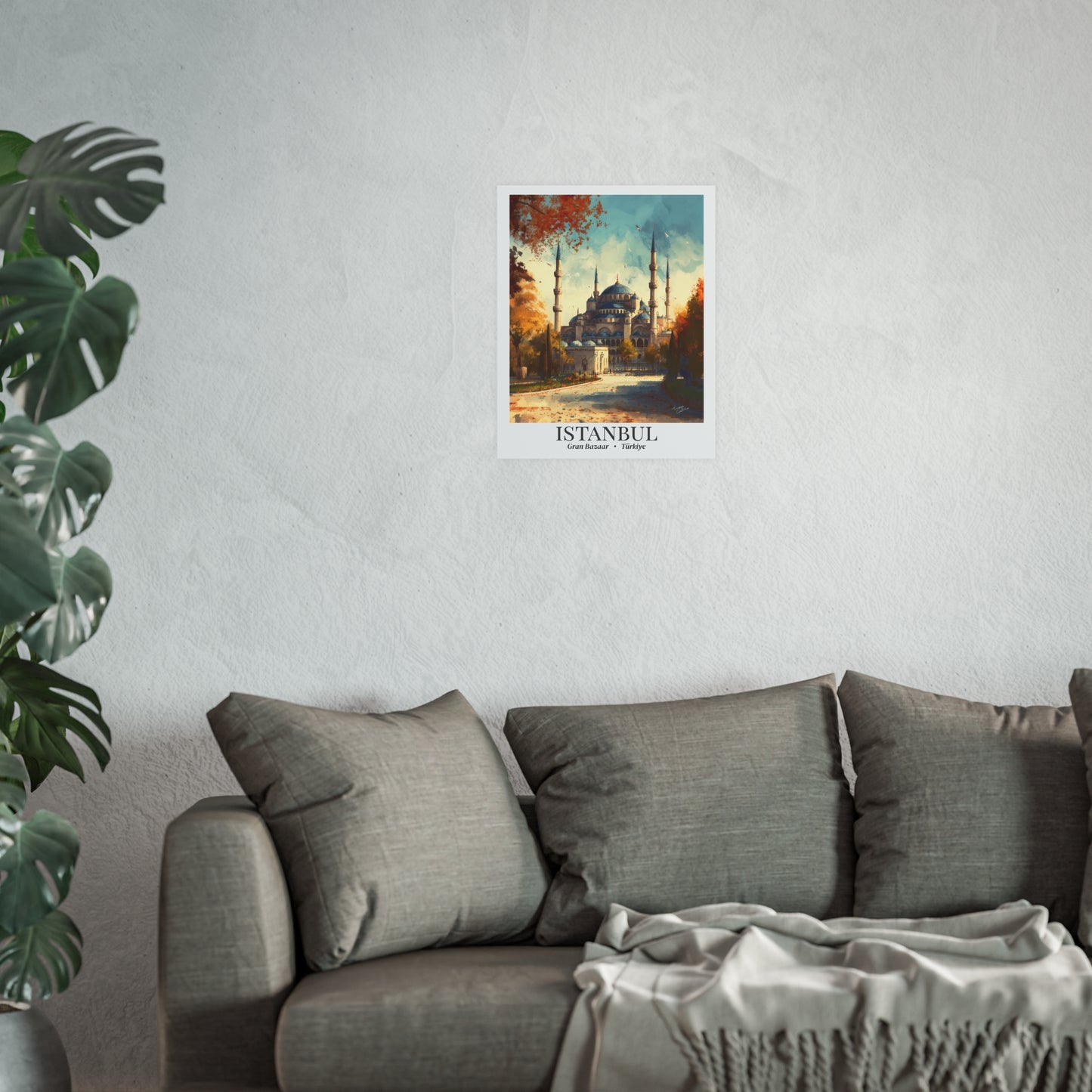 Istanbul Fine Art Print – Blue Mosque Poster, Türkiye Travel Memory, Shared Wall Decor, Cultural Souvenir