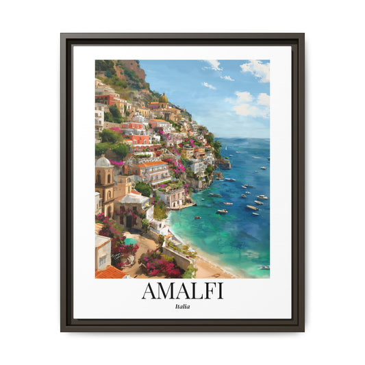 Amalfi Fine Art Print – Amalfi Coast Cliffside Town Print, Cruise Port Memory