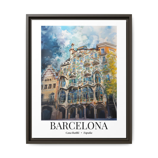 Barcelona Fine Art Print – Cruise Port Memory, Casa Batlló Canvas, Spain Travel Decor