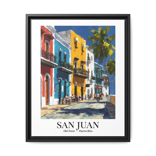 San Juan Fine Art Print – Old Town Streets, Cruise Ship Vacation Memory, Old San Juan Canvas Wall Art, Puerto Rico Decor