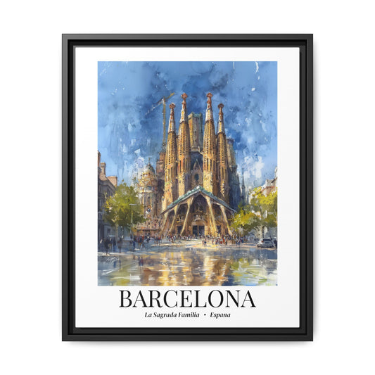 Barcelona Fine Art Print – Cruise Port Memory, Sagrada Família Cathedral Canvas Wall Art, Spain Travel Decor