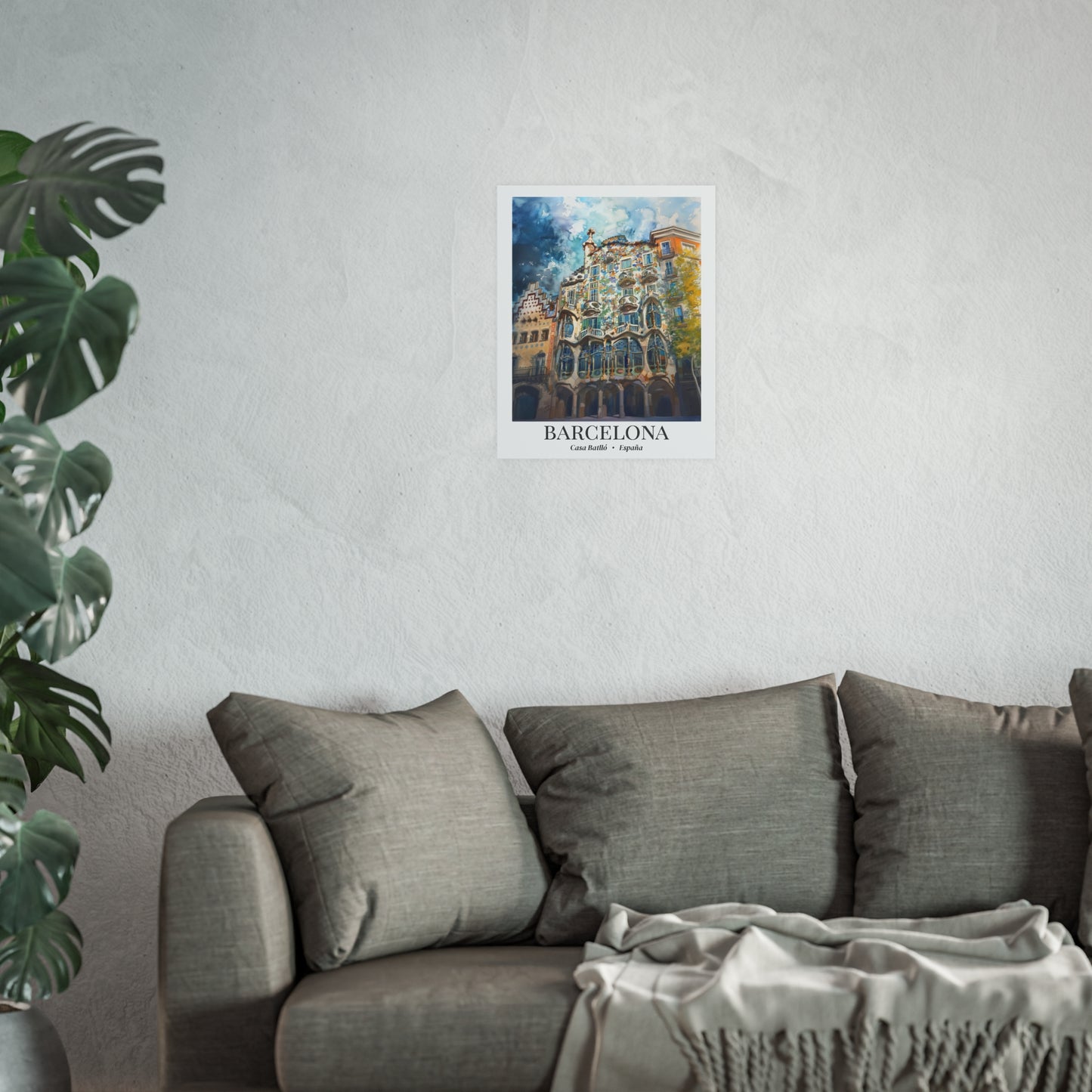Barcelona Casa Batlló – Fine Art Poster Print, Cruise Ship Vacation, Wall Art, Gaudí Architecture Decor