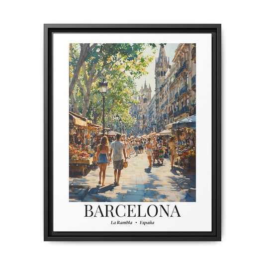 Barcelona Fine Art Print – Cruise Port Memory, Canvas of La Rambla Street, Cruise Port Memory, Spain for City Lovers